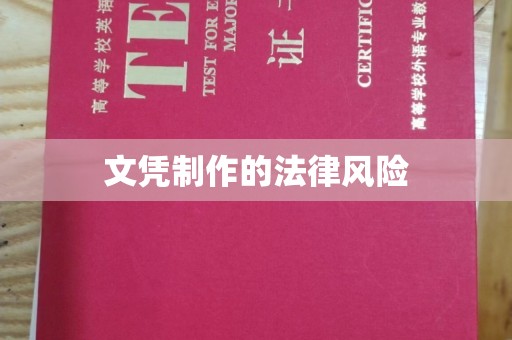 嵩县文凭制作的法律风险