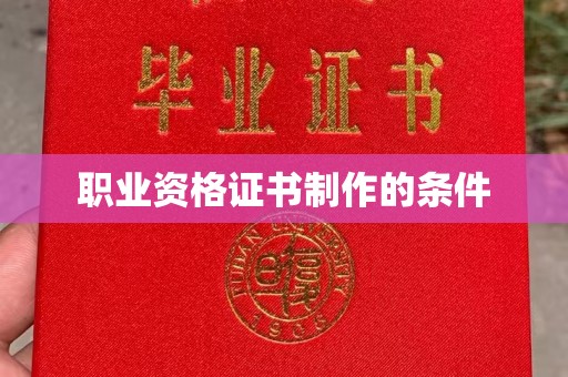 嵩县职业资格证书制作的条件