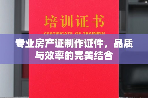 嵩县专业房产证制作证件，品质与效率的完美结合