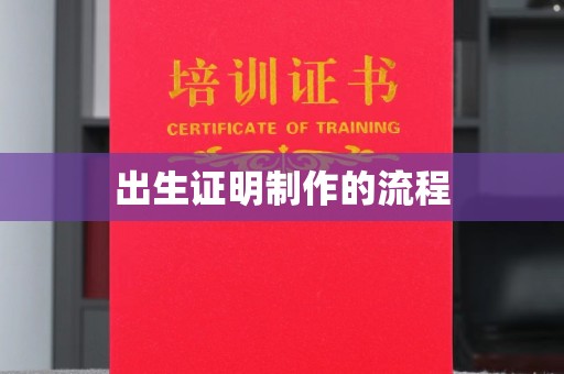嵩县出生证明制作的流程