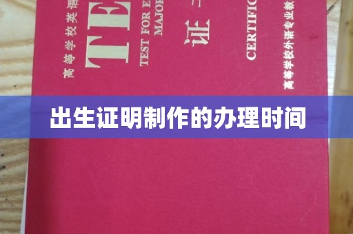 嵩县出生证明制作的办理时间