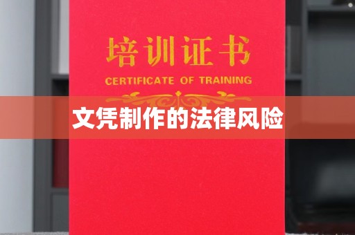 嵩县文凭制作的法律风险