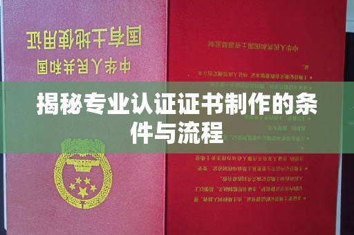 嵩县揭秘专业认证证书制作的条件与流程