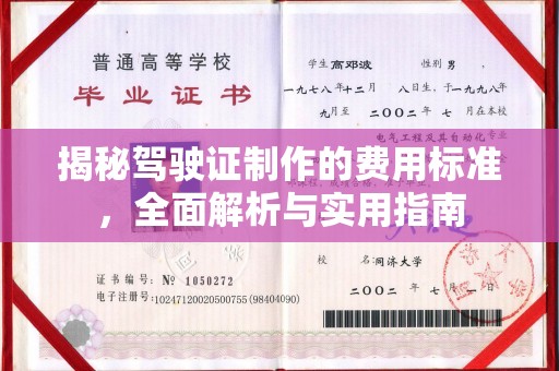 嵩县揭秘驾驶证制作的费用标准，全面解析与实用指南