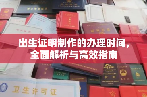 嵩县出生证明制作的办理时间，全面解析与高效指南