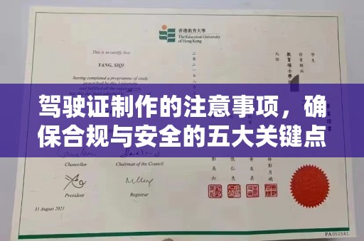嵩县驾驶证制作的注意事项，确保合规与安全的五大关键点
