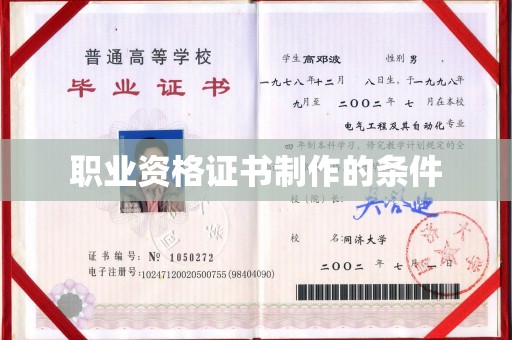 嵩县职业资格证书制作的条件