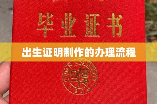 嵩县出生证明制作的办理流程