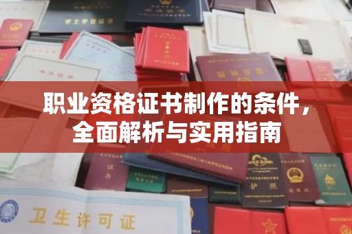 嵩县职业资格证书制作的条件，全面解析与实用指南